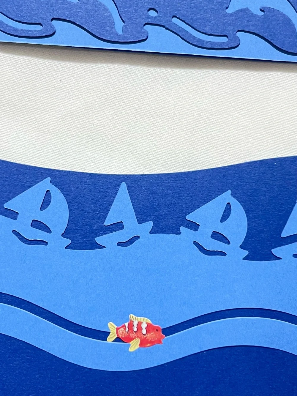 Nautical Beach Border Trim with Dolphins, Sailboats and Sandcastle Motifs - Picture 4 of 5